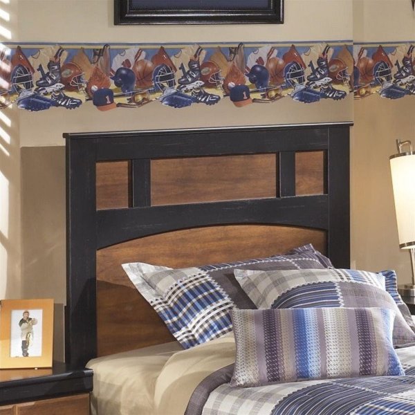 Aimwell Dark Brown Twin Panel Headboard