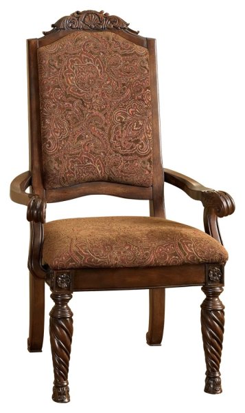 North Shore - Dark Brown Dining Upholstered Arm Chair