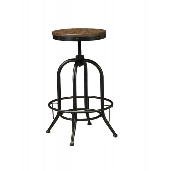Pinnadel - Grayish Brown Tall Swivel Stool