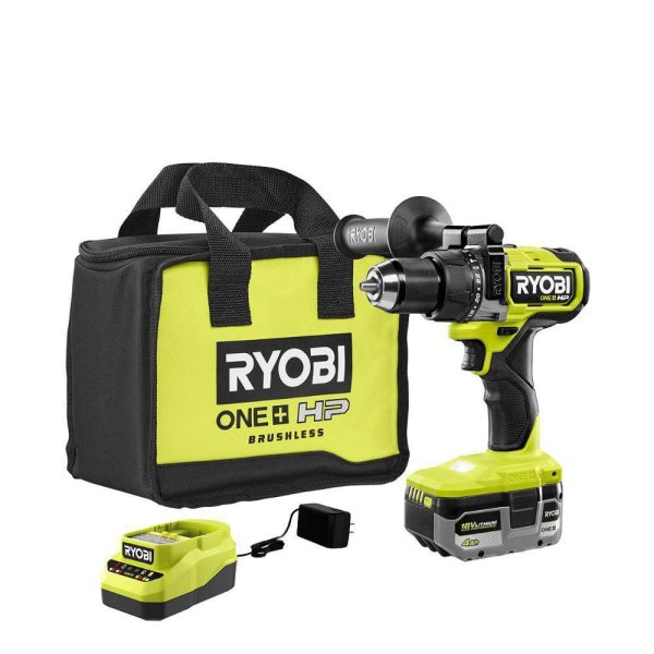 ONEAND HP 18V BRUSHLESS Cordless 1/2 in. Hammer Drill KIT with 1 4.0 AH HIGH Performance