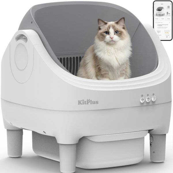 Self Cleaning Litter Box - White