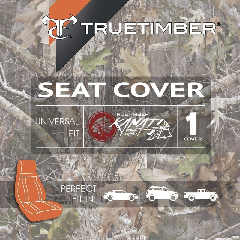 TrueTimber Kanati Camo Universal Front Seat Cover, 1-Pc.