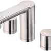 Danze DH301677BN Adonis Widespread Bathroom Faucet with Metal Touch-Down Drain Brushed Nickel