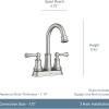 Moen Brecklyn Spot Resist Brushed Nickel Two Handle Centerset Lavatory Faucet, 3-Hole Bathroom Sink Faucet