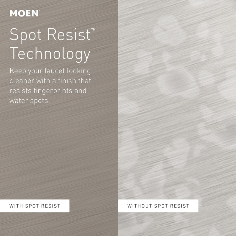 Moen Brecklyn Spot Resist Brushed Nickel Two Handle Centerset Lavatory Faucet, 3-Hole Bathroom Sink Faucet