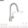 Moen Adler Spot Resist Stainless One-Handle High Arc Pulldown Kitchen Faucet with Power Clean