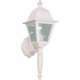 Hampton Bay 19.75 in. White 1-Light Line Voltage Hardwired Outdoor Wall Light Lantern Sconce with No Bulb Included