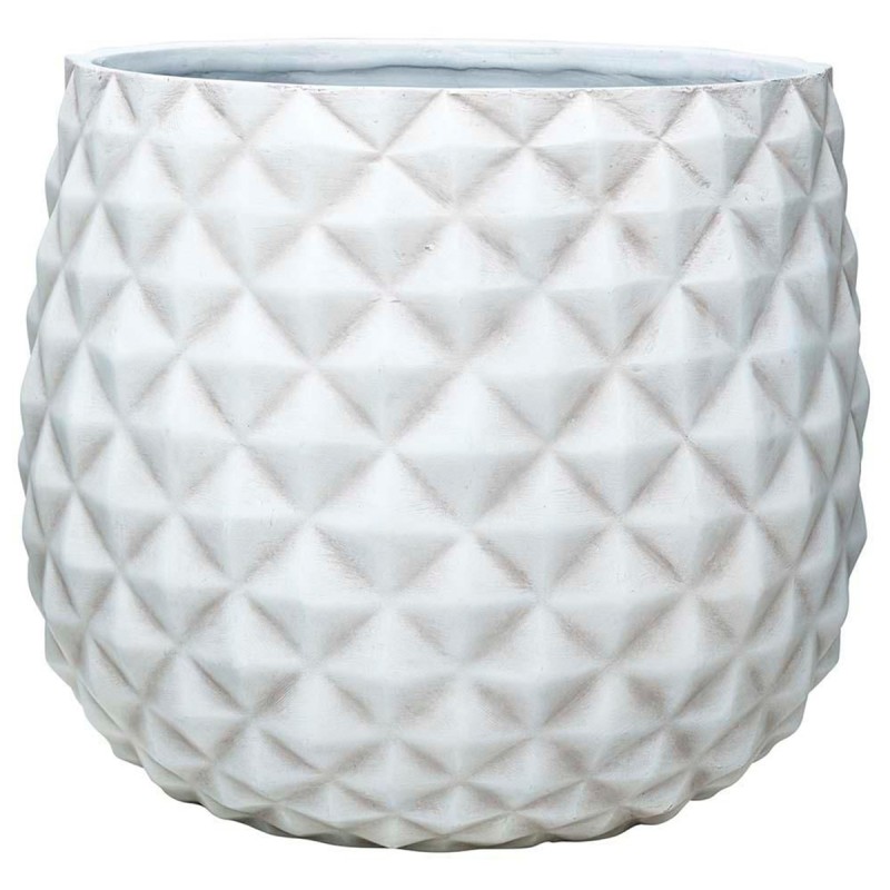 Southern Patio Pineapple Medium 12 in. x 10.5 in. 14 qt. Weathered White Resin Composite Indoor/Outdoor Planter