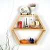 Hexagon Wall Shelves – Handmade Wood Floating Storage Farmhouse Wall Decor