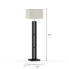 Mainstays Dark Wood Floor Lamp With Rice Paper Shade Brown