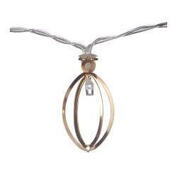 Globe Electric 67848 Manta Gold Cage 10 Light Set - 5.4 ft