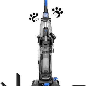 Eureka PowerSpeed Lightweight Upright Vacuum Cleaner for Carpet and Hard Floor, Powerful Bagless Upright Vacuum Cleaner for Home Pets, Blue