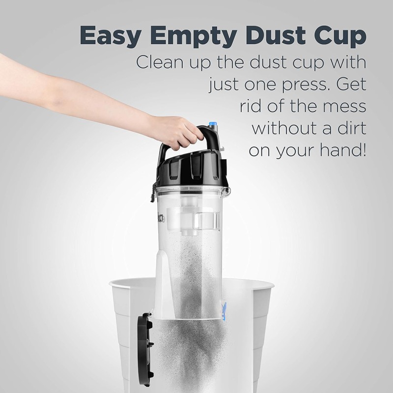 Eureka PowerSpeed Lightweight Upright Vacuum Cleaner for Carpet and Hard Floor, Powerful Bagless Upright Vacuum Cleaner for Home Pets, Blue