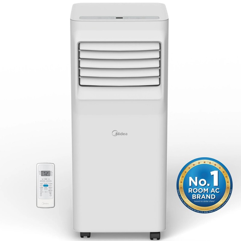 Midea 5,000 BTU Portable Air Conditioner, Cools up to 150 Sq. Ft., White