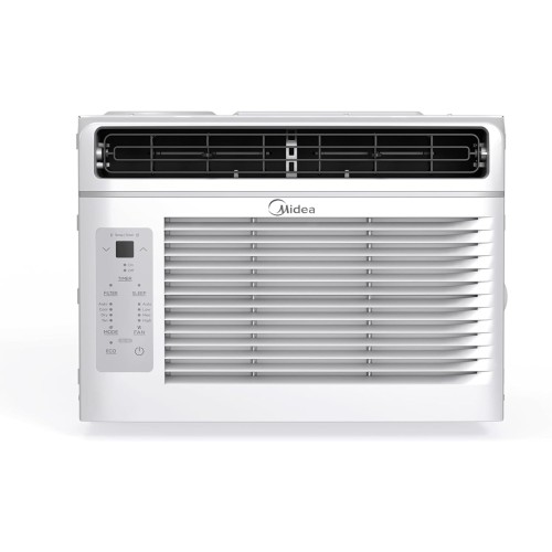 Midea 5,000 BTU EasyCool Window Air Conditioner - Cool up to 150 Sq. Ft. with Easy-to-Use Mechanical Controls and Reusable Filter, Perfect for Small Bedroom, Living Room, Home Office Midea 5,000 BTU EasyCool Window Air Conditioner - Cool up to 150 Sq. Ft. with Easy-to-Use Mechanical Controls and Reusable Filter, Perfect for Small Bedroom, Living Room, Home Office