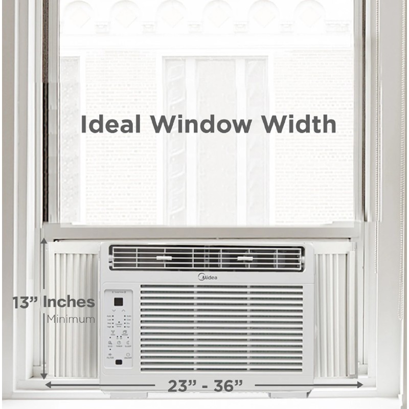 Midea 5,000 BTU Window Air Conditioner with Remote, 150 Sq. Ft., White