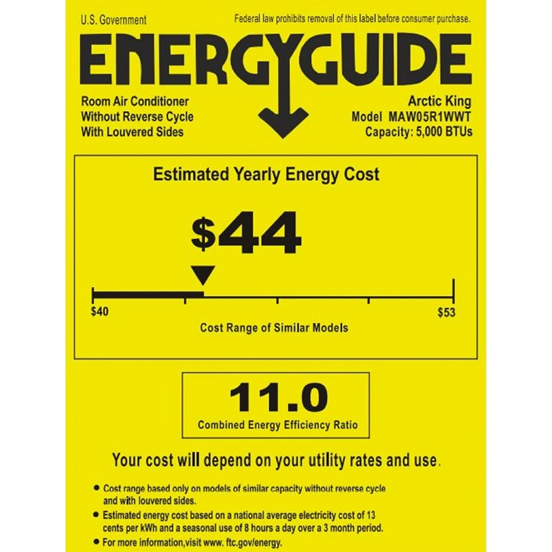 Midea 5,000 BTU Window Air Conditioner with Remote, 150 Sq. Ft., White