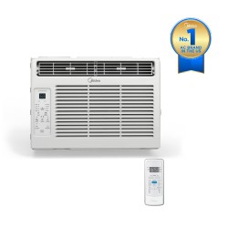 Midea 6,000 BTU 115V Window Air Conditioner with Comfort Sense Remote, up to 250 Sq. ft., White