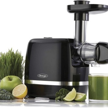 Omega Juicer H3000R Slow Masticating Extractor - 150-Watt - Black