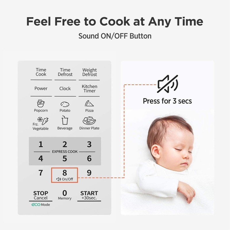 COMFEE' EM720CPL-PM New 0.7 Cu Ft Countertop Microwave Oven White