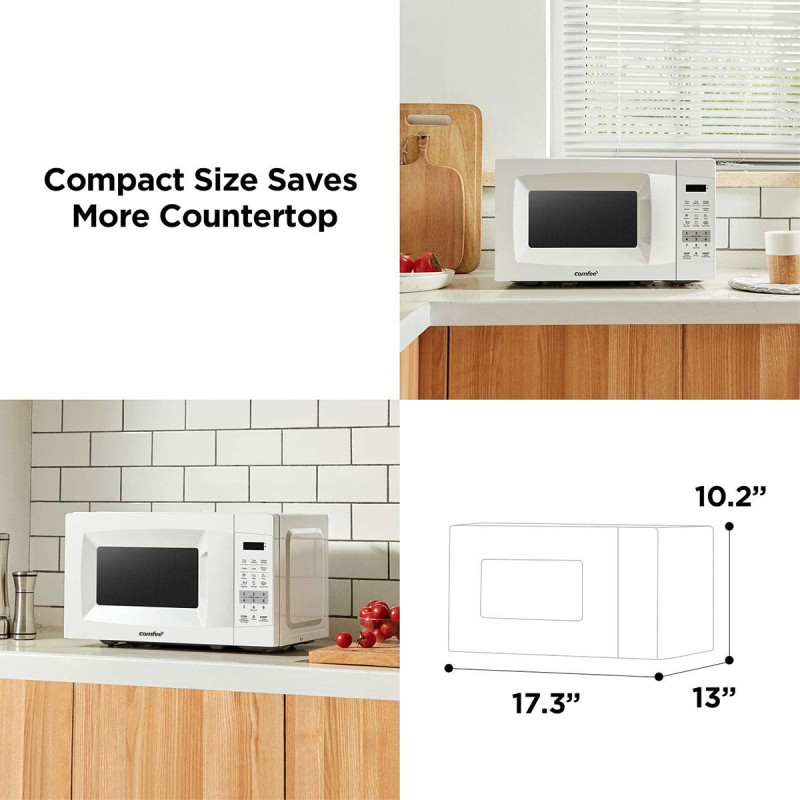 COMFEE' EM720CPL-PM New 0.7 Cu Ft Countertop Microwave Oven White