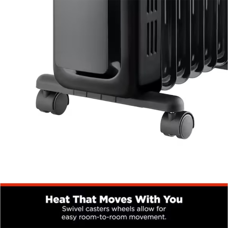 Pelonis 1,500-Watt Oil-Filled Radiant Electric Space Heater with Thermostat