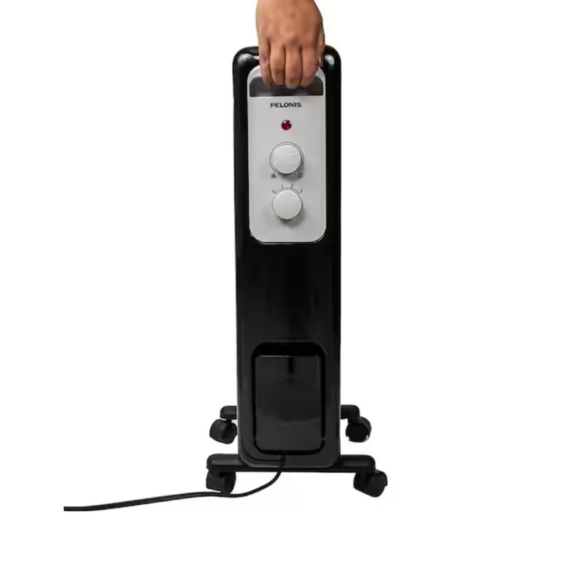 Pelonis 1,500-Watt Oil-Filled Radiant Electric Space Heater with Thermostat