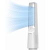 Pelonis Bladeless Tower Fan with 26-33ft Powerful Airflow, Alexa and Google Compatible, 6-Speed Settings, Quiet DC Motor, 120° Oscillation, 7-Hour Timer - Ideal for for Bedroom Home Office Use,White