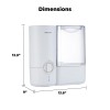 Pelonis 1.2 Gallon Warm Mist Humidifier, White