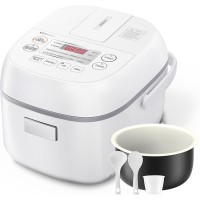 Toshiba Mini Rice Cooker, 3 Cups Uncooked Small Rice Cooker, Steamer & Warmer, With Fuzzy Logic And One-Touch Cooking, 24 Hour Delay Timer And Auto Keep Warm Feature, White Toshiba Mini Rice Cooker, 3 Cups Uncooked Small Rice Cooker, Steamer & Warmer, With Fuzzy Logic And One-Touch Cooking, 24 Hour Delay Timer And Auto Keep Warm Feature, White
