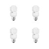 EcoSmart 75-Watt Equivalent A19 Spiral Non-Dimmable E26 Medium Base CFL Light Bulb