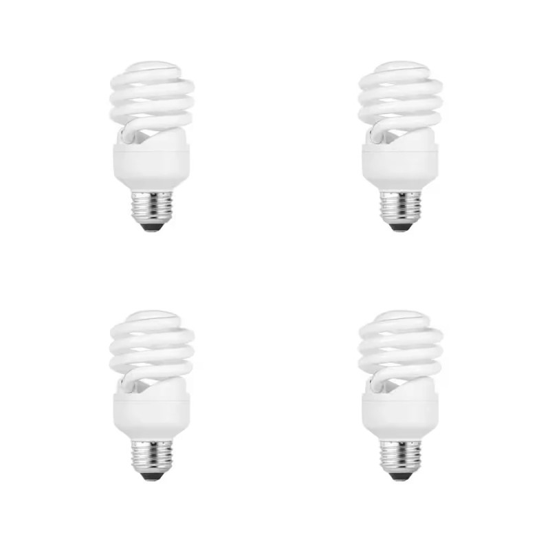 EcoSmart 75-Watt Equivalent A19 Spiral Non-Dimmable E26 Medium Base CFL Light Bulb
