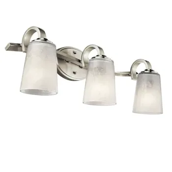 Kichler Lighting 3-Light Oxby Brushed Nickel Bathroom Vanity Light
