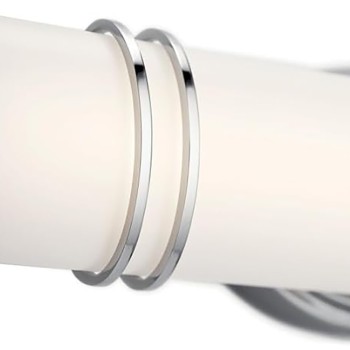 Kichler Ebson 1-Light 5.12-in Chrome Cylinder LED Vanity Light