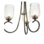Kichler Chesterlyn 3-Light Vintage Tuscan Ribbed Glass Shaded Chandelier