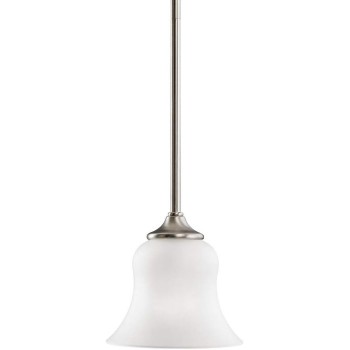 Kichler 3584NI Wedgeport Mini Pendant 1-Light, Brushed Nickel