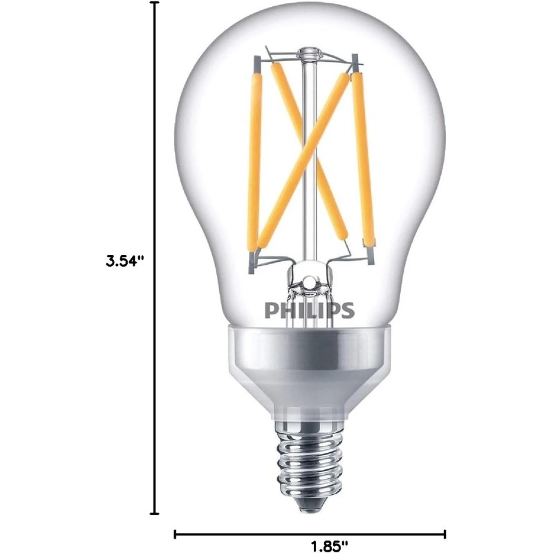 Philips LED Clear Dimmable, Warm Glow Effect A15 Light Bulb - Pack of 2