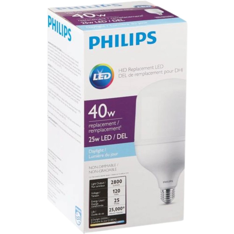 Philips 40W HID Equivalent Frosted T-Shape Medium Base LED High-Intensity Bulb