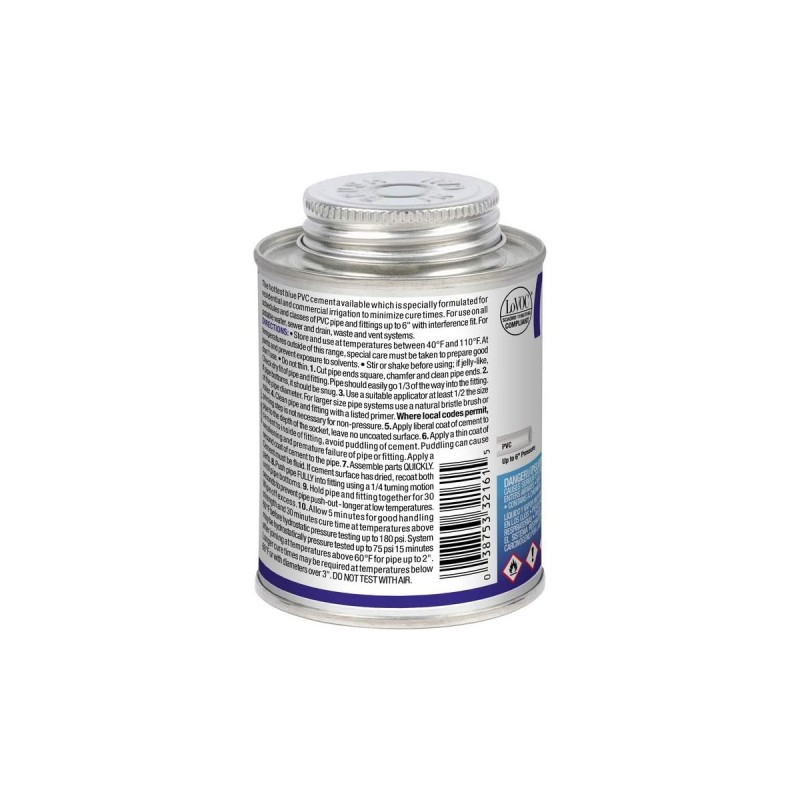 Oatey 32160, 8 OZ. PVC Blue Lava HOT Medium Bodied Cement-UP to 6" Diameter