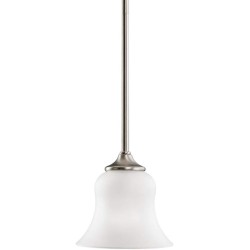 Kichler 3584NI Wedgeport Mini Pendant 1-Light, Brushed Nickel