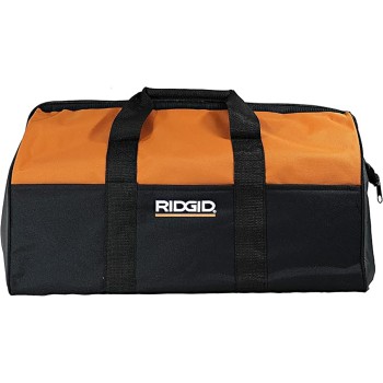 RIDGID 22" X 10 " X 13 Large Heavy Duty Canvas 6 Pocket Tool Bag