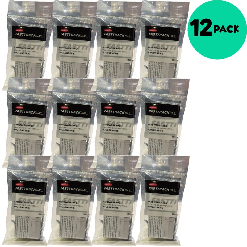 Rubbermaid 1784975 Fast Track Garage Rail Hardware Pack - 3S05 - 12 PACK