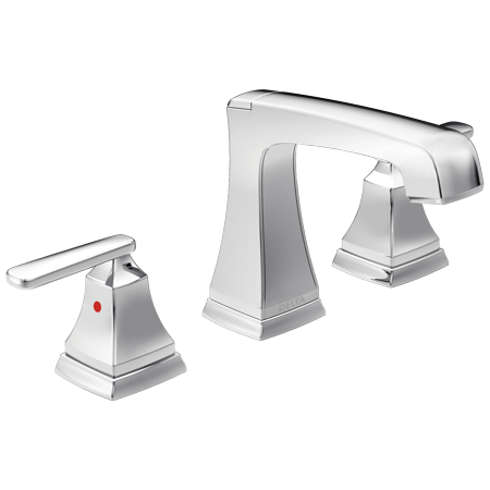 Delta Ashlyn 1.2 GPM Widespread Bathroom Faucet with Push Pop-up Drain - Chrome 3564-MPU-DST
