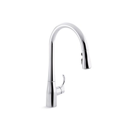 Simplice Pull-down Kitchen Sink Faucet with Three-function Sprayhead - Polished Chrome K-596-CP