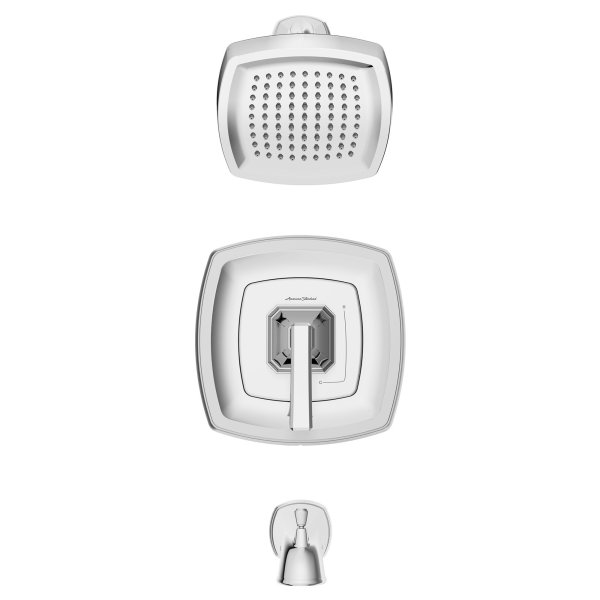 American Standard TU612.508 Crawford Tub and Shower Trim Package with 1.8 GPM Single Function Shower Head Polished Chrome Showers Tub and Shower